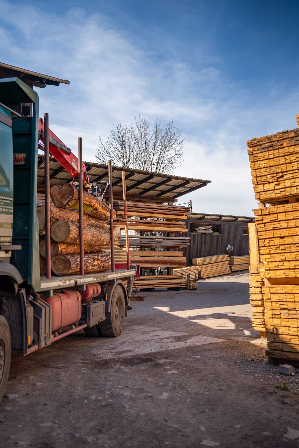 Holzlieferung Sägewerk